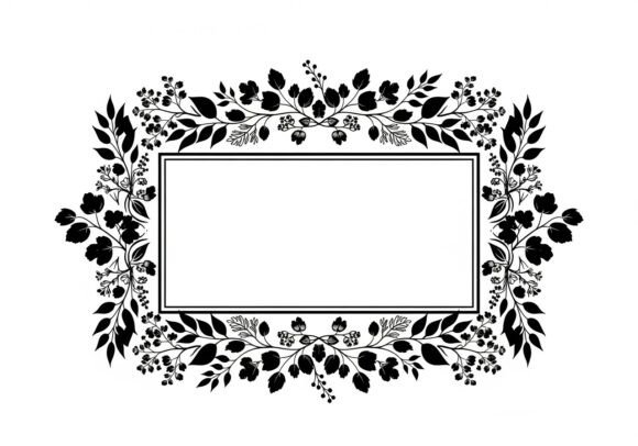 Black Floral Frame: Premium Graphics & Illustrations