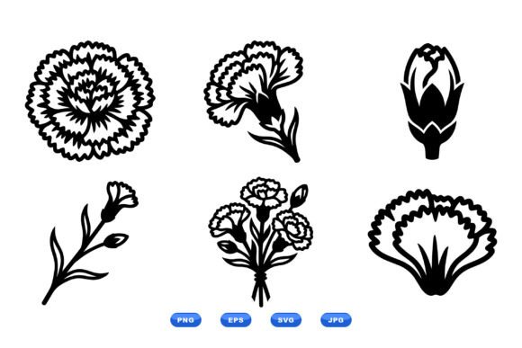 Carnation Floral Clipart Pack Review