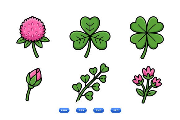 Cute Clover Floral Clipart Review