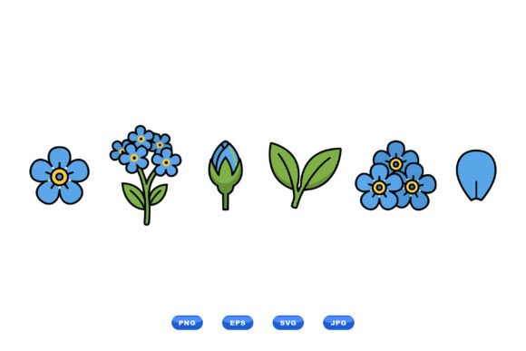 Cute Floral Clipart Collection: Graphics & Illustrations for Local Brands