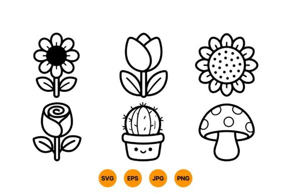 Cute Floral SVG Icon Pack: Graphics & Illustrations for Local Brands