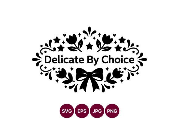 Delicate by Choice Floral Bow Vector: Graphics and Illustrations Review