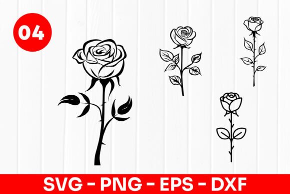 Elegant Rose SVG: Graphics & Illustrations