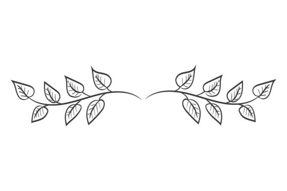 Floral Branch Divider: Graphics and Illustrations