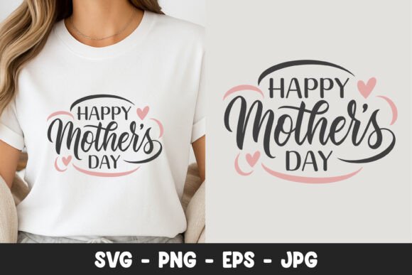 Happy Mothers Day Floral Frame: Graphics & Illustrations