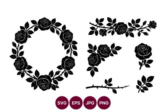 Review: Floral Rose Wreath Vector Art for Embroidery