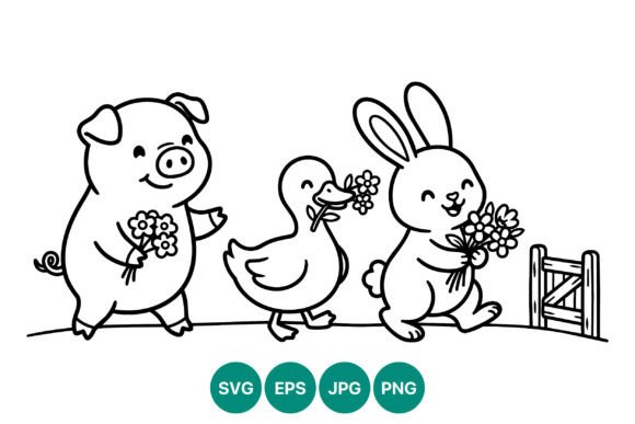 Reviewing the Happy Pig Duck Rabbit Floral Walk Design